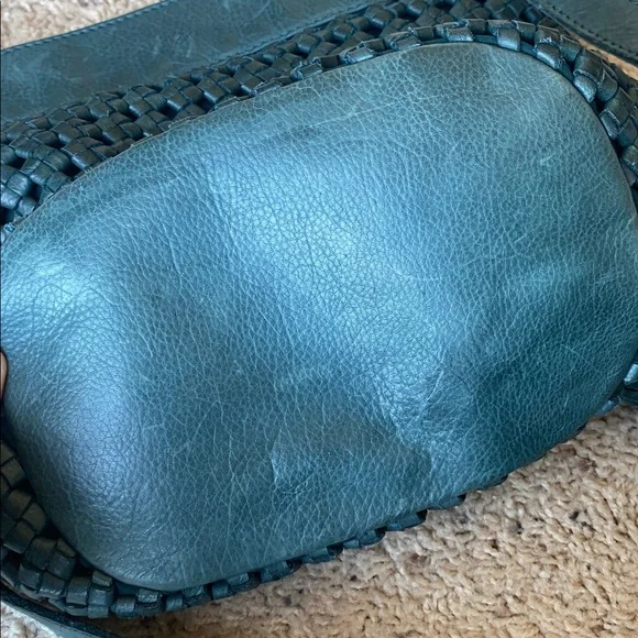 Ashwood teal woven leather satchel - Picture 8 of 8